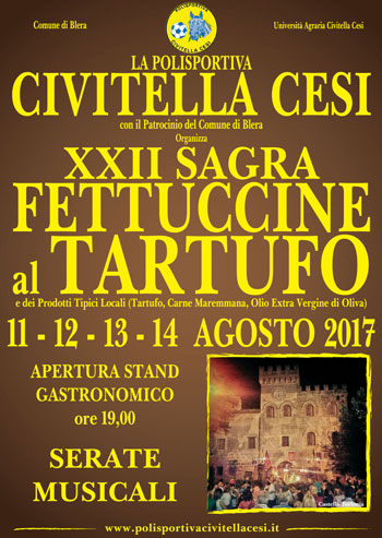 Manifesto 19&deg; Sagra Fettuccine al Tartufo